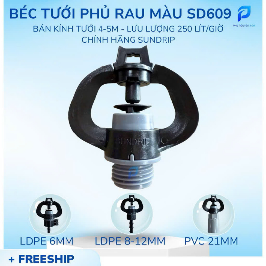 BÉC TƯỚI PHỦ RAU MÀU SD609